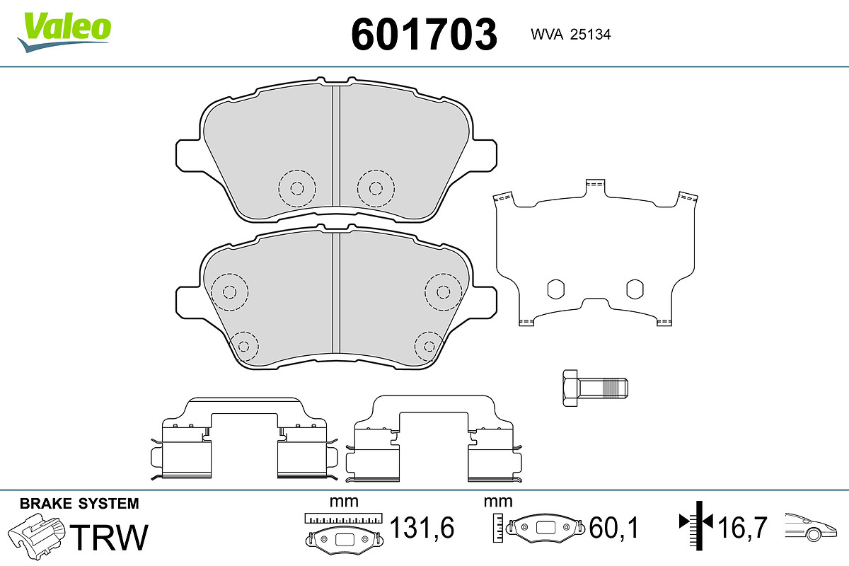BRAKE PADS FORD B-MAX FIESTA VI VII FR